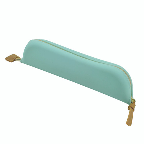 CUTE ! - SOFT SILICONE PENCIL CASE - AQUA  - Pack of 3