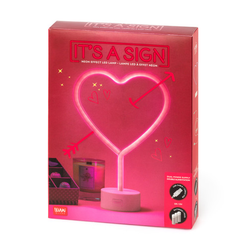 NEON EFFECT LED LAMP - IT'S A SIGN - HEART