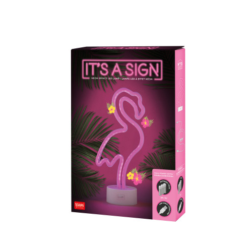 NEON EFFECT LED LAMP - IT'S A SIGN - FLAMINGO