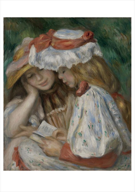 Pierre-Auguste Renoir: Two Girls Reading Notecard