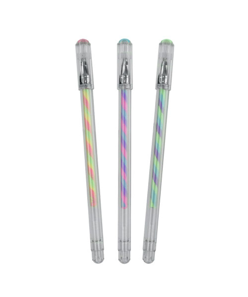 TWIST PEN - SET OF 3 MULTICOLOURED GEL PENS - DISPLAY 12 PCS