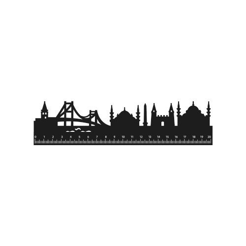 FOLLOW THE SKYLINE RULER - ISTANBUL - DISPLAY 12 PCS