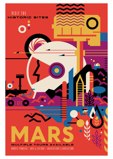 Visions of the Future: Mars Postcard - Pack of 6