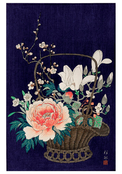 Ohara Koson (Sh?son): Bamboo Flower Basket Notecard