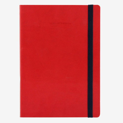 MY NOTEBOOK - LARGE - PLAIN - RED PASSION