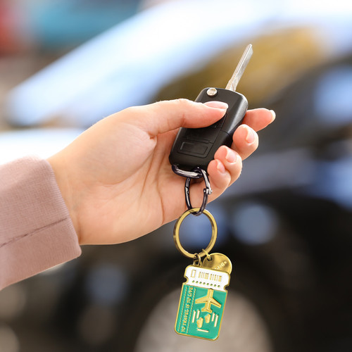 ENAMEL KEY RING - WHAT A KEY RING - TRAVEL