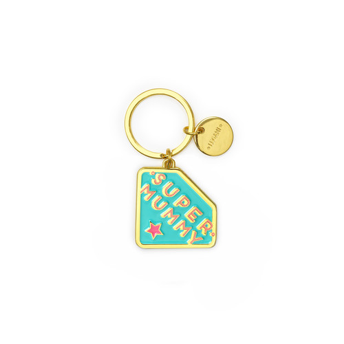 ENAMEL KEY RING - WHAT A KEY RING - SUPER MUMMY