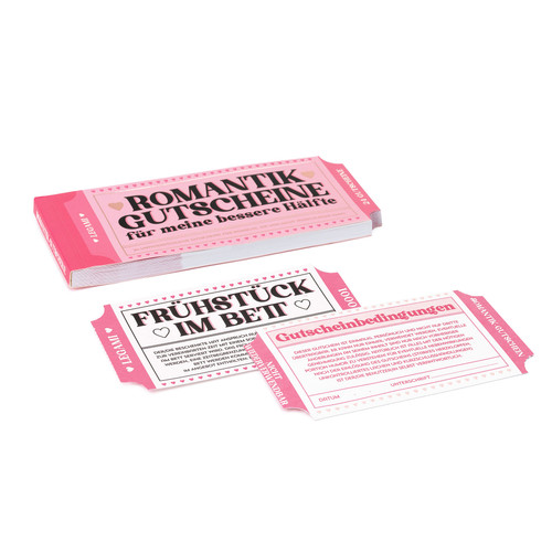 BOOK OF 24 VOUCHERS - GIFT VOUCHERS - DE - HEART