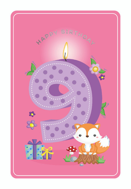 POSTAL GREETING CARD - 9 GIRL - PACK OF 5