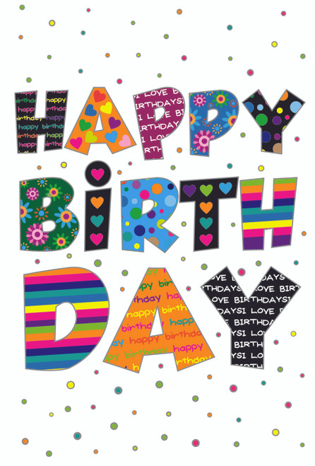 UNUSUAL GREETING CARDS - 11.5X17 - HAPPY BIRTHDAY - PACK OF 5