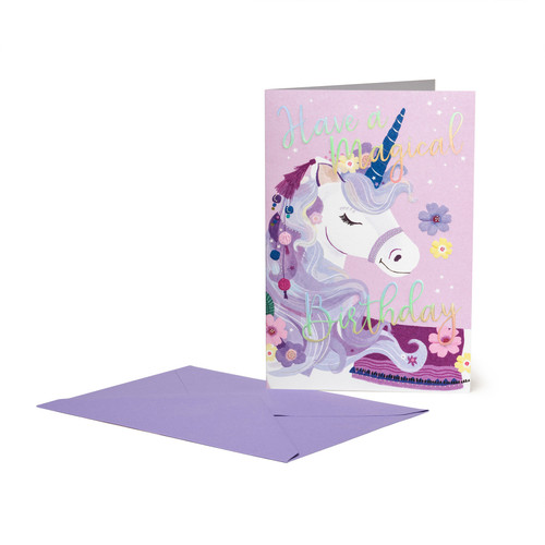 LARGE GREETING CARD - GREETING CARD - UNICORN - UNICORN