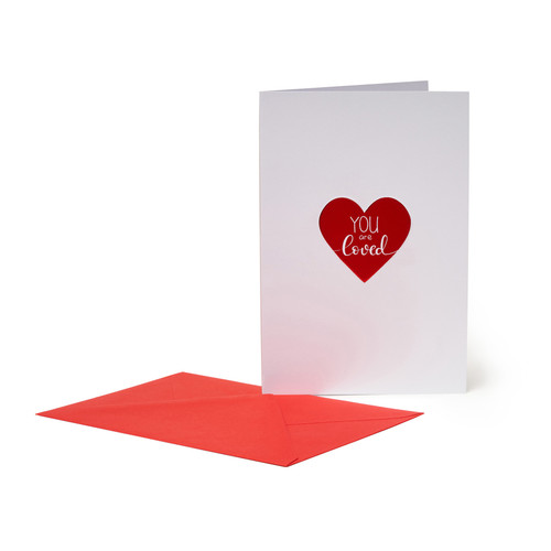 LARGE GREETING CARD - GREETING CARD - SO LOVED - HEART