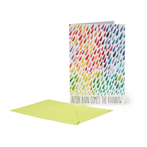 LARGE GREETING CARD - GREETING CARD - RAINBOW - AFTER RAIN