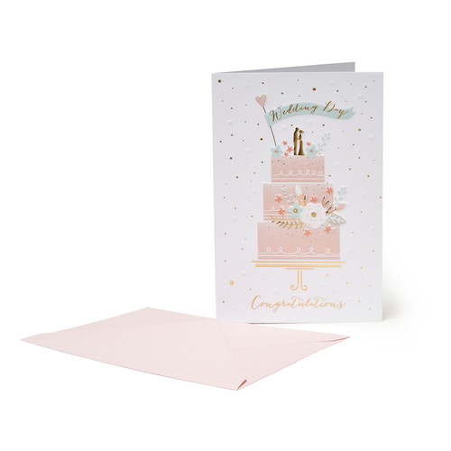 LARGE GREETING CARD - GREETING CARD - WEDDING CAKE - CAKE