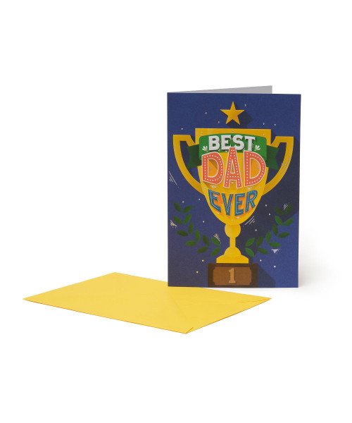 LOVING LETTERING GREETING CARDS - 11.5X17 - BEST DAD - PACK OF 5