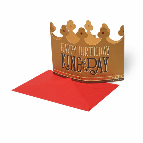 LARGE GREETING CARD - GREETING CARD - KING CROWN - KING