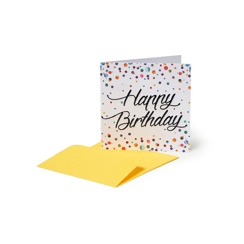 SMALL GREETING CARD - WATERCOLORS DOTS