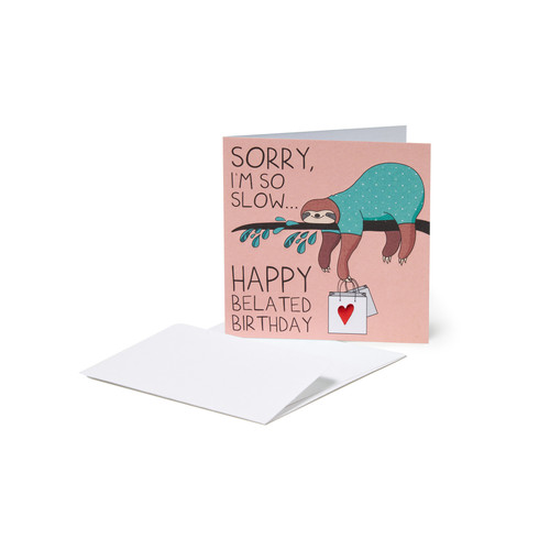 SMALL GREETING CARD - SLOTH - SLOTH