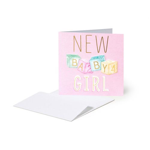 SMALL GREETING CARD - NEW BABY GIRL