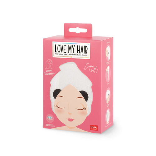 HAIR TURBAN TOWEL - LOVE MY HAIR - PANDA