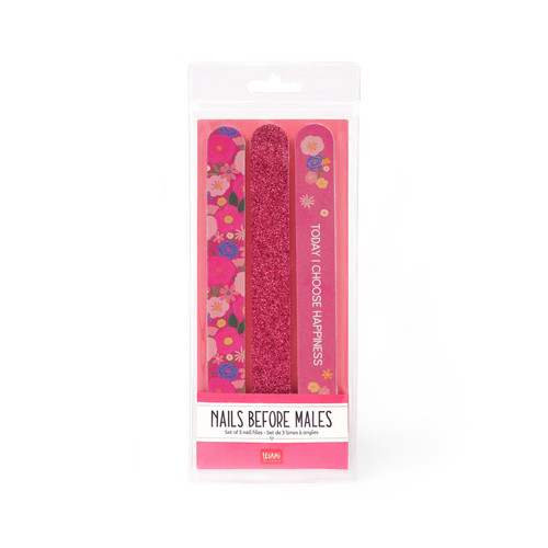 SET OF 3 NAIL FILES - NAILS BEFORE MALES - FLOWERS