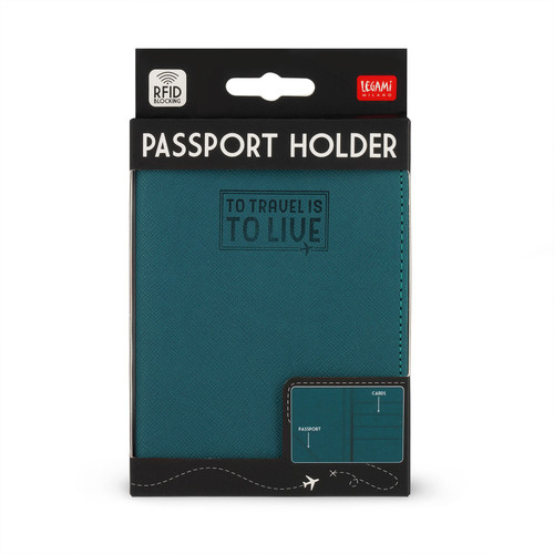 PASSPORT HOLDER - PETROL BLUE