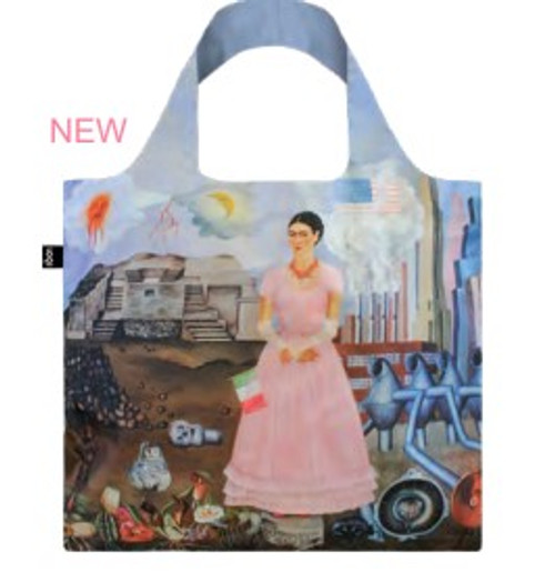 Frida Kahlo Self Portrait on the Borderline - Recycled Bag