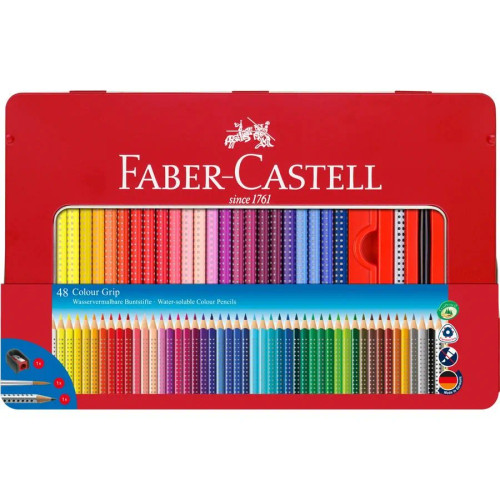 Faber-Castell Colour Pencil Colour Grip - Tin of 48