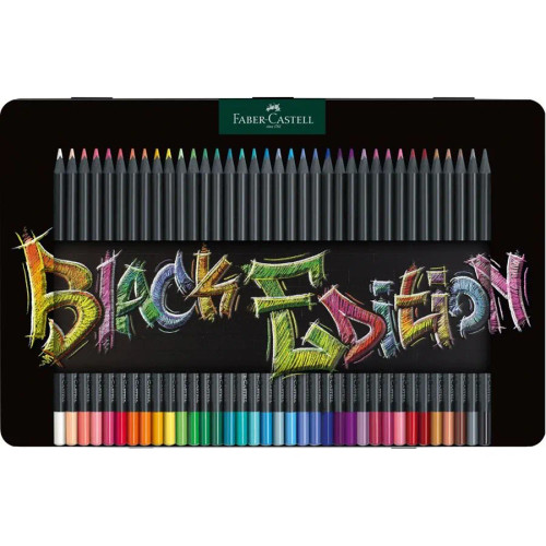 Faber-Castell Colour Pencils Black Edition - Tin of 36