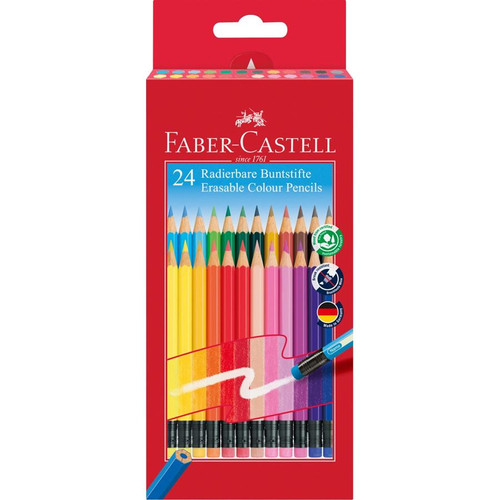 Faber-Castell Colour pencils erasable - Pack of 24