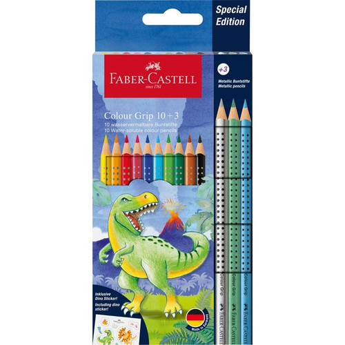 Colour Pencils Colour Grip Dinosaurs 10+3