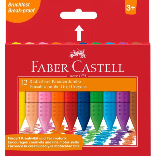 Faber-Castell Plastic crayon Grip jumbo - pack of 12
