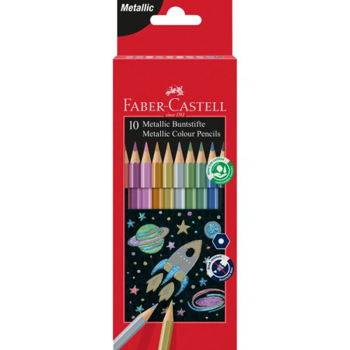 Faber-Castell Colour pencils metallic hexagonal - Pack of 10