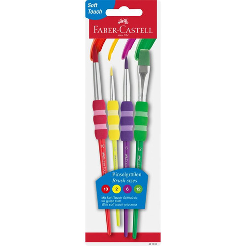 Faber-Castell Brush set of 4 soft touch Blistercard