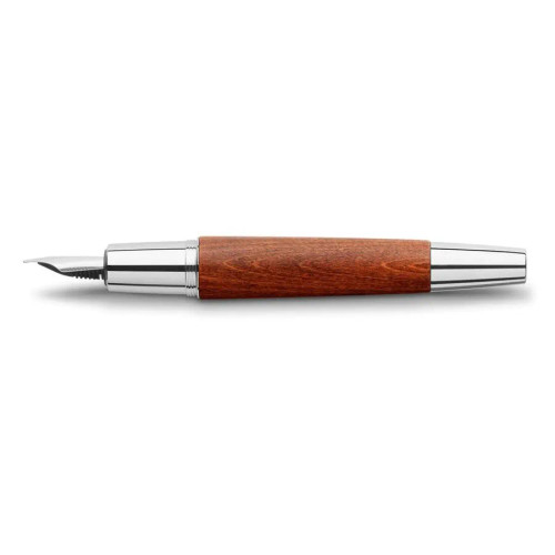 Faber-Castell Fountain pen e-motion wood/chrome Brown M