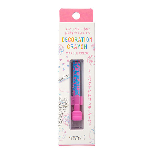 Midori Decoration Crayon - Pink x Light Blue