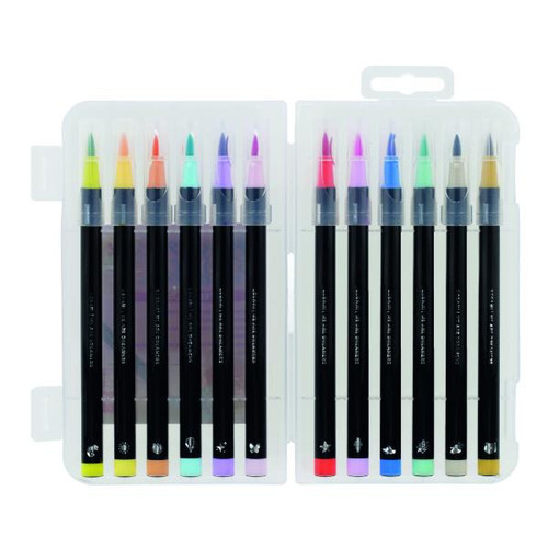 BRUSH MARKERS PASTEL COLOURS - PACK OF 6