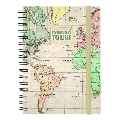 SPIRAL NOTEBOOK MAXI LINED - TRAVEL