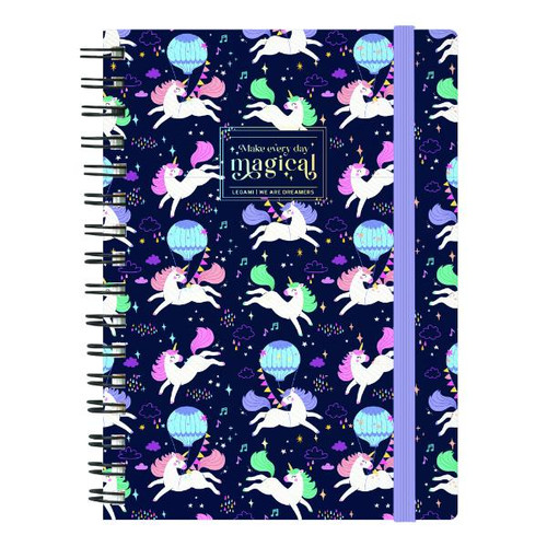 SPIRAL NOTEBOOK MAXI LINED - UNICORN