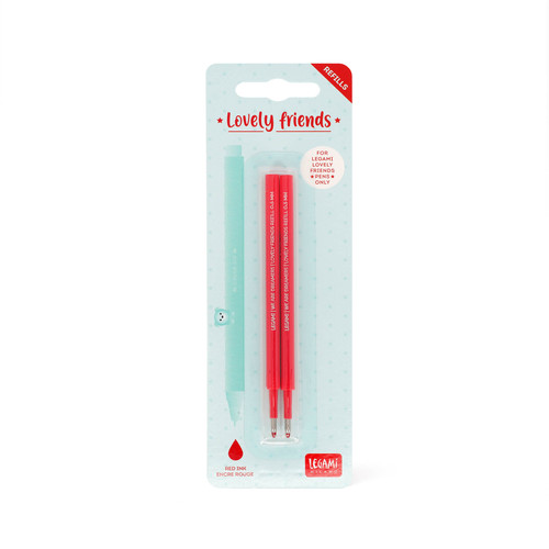 2 REFILLS GEL PEN L. FRIENDS - LOVELY FRIENDS REFILL SET - RED