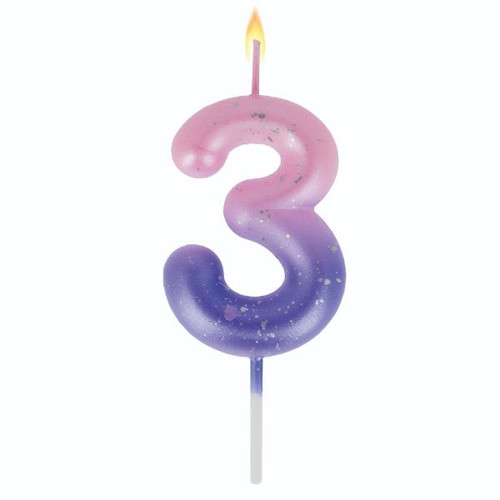 Cake Candle - Happy Birthday Candle - Pink 3