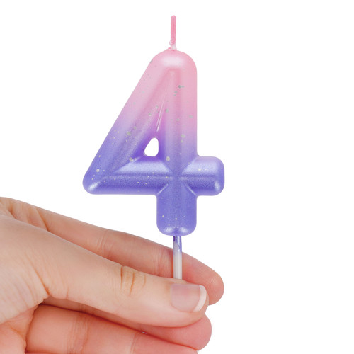 CAKE CANDLE - HAPPY BIRTHDAY CANDLE - PINK - 4