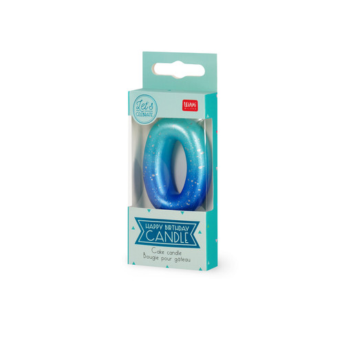 CAKE CANDLE - HAPPY BIRTHDAY CANDLE - BLUE - 0
