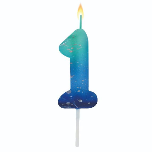 Cake Candle - Happy Birthday Candle - Blue 1