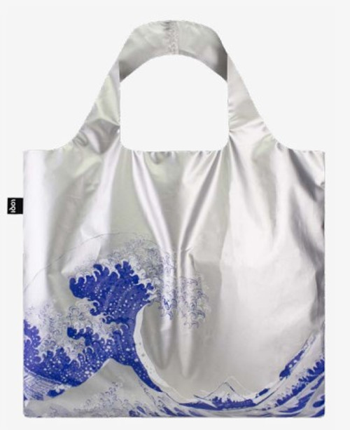 Hokusai The Great Wave - Silver Metallic Bag