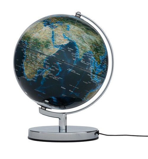 Terra Light 25cm Illuminated Globe - Physical / City Lights