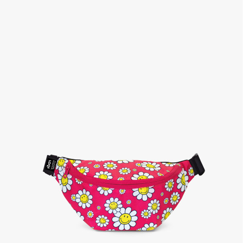 Smiley Flowers Bumbag - Raspberry