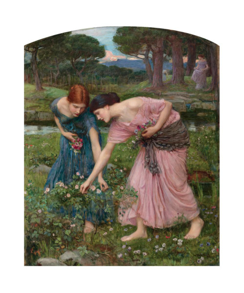 John William Waterhouse: Gather Ye Rosebuds While Ye May Notecard