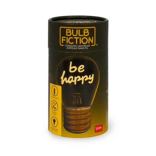 LIGHTBULB-SHAPED TABLE LAMP - BULB FICTION - BE HAPPY