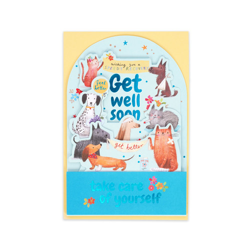 POP-UP CARD - POP-UP GREETING CARD - GET WELL SOON